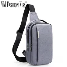 VM Мода поцелуй нагрудная сумка из текстиля Человек Досуг сумка на одно плечо посылка Наклонная Сумка Универсальные функциональные Стропы Сумка