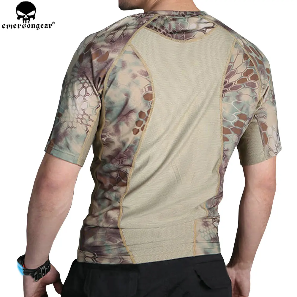 EMERSONGEAR Tactical Camo T-shirt Hunting Camo Running Tight Base Layer Camouflage T-shirt Breathable Perspiration Shirt EM9167