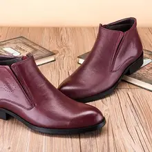 Сезон Зима; Мужские Модные Туфли-оксфорды из натуральной кожи; коллекция года; сезон осень; итальянская обувь в стиле дерби; ботильоны в байкерском стиле; ботинки в западном стиле; Sapatos Hombre