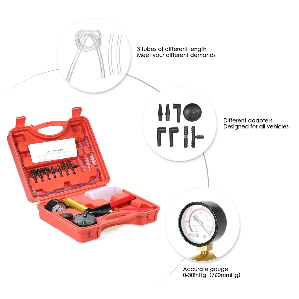 17 шт. Авто Давление Тесты er вакуум Давление насос Тормозная Bleeder адаптер бачок Тесты er вакуум кровотечение Тесты наборы комплект