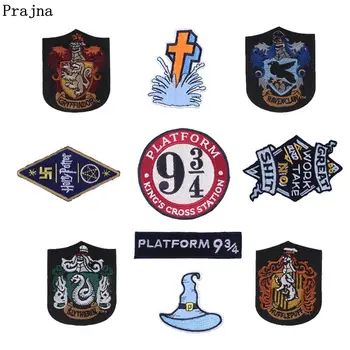 

Prajna Cartoon things Iron On Embroidery Patches Platform Magic Hat Cross Patches For Clothing DIY On Jacket Jeans Applique