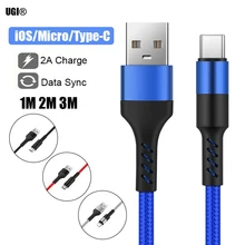 Кабель для samsung Galaxy S9/S8/плюс/Note 8 Micro USB C iOS нейлон быстрой зарядки синхронизации данных Зарядное устройство для samsung Galaxy A3 A5