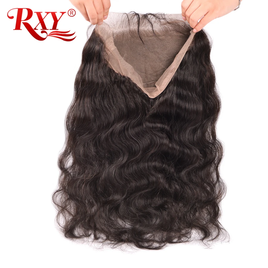 RXY Remy Hair 3 Bundles Brazilian Body Wave Human Hair Weave Bundles With Frontal Closure 360 Lace Frontal With Bundle 4 PcsLot (5)