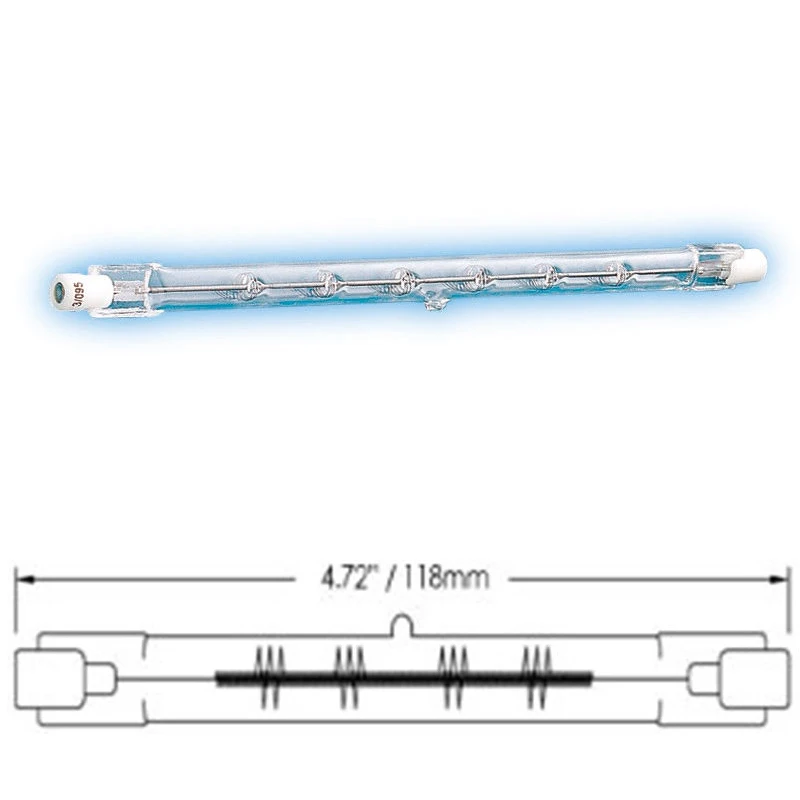Halogen Bulb Iodine Tungsten Lamp Tube Light 118MM 500W Household Home