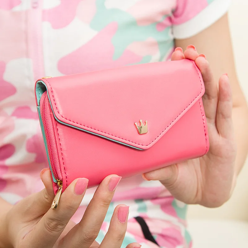 Женская Мода Прекрасная Корона Сумочка Смарт бумажник с откидной крышкой для iphone 4 4s 4g 5 5s 5G для samsung Galaxy S3 S4 S5