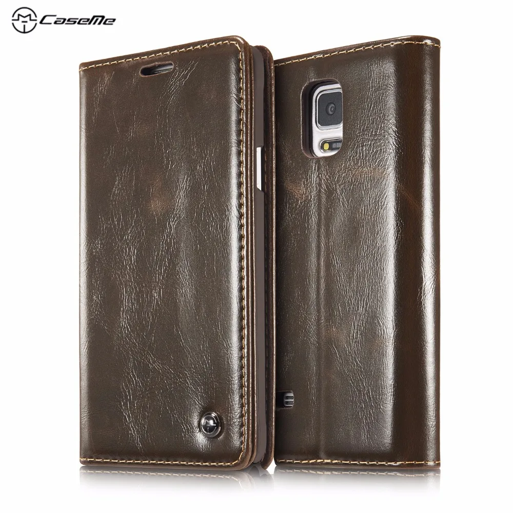 CaseMe Luxury Leather Flip Phone Case for Samsung Galaxy Note 4