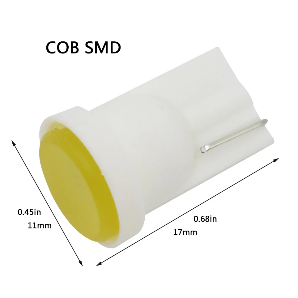 1 шт. авто LED T10 COB SMD высокий световой DC 12 В светодиодные лампы синий/
