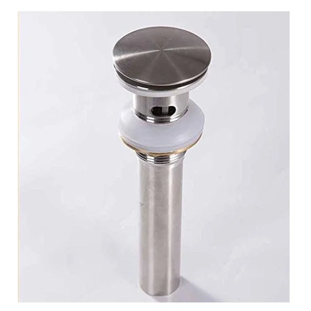 Stainless Steel With Overflow Bathroom Basin Vessel Sink Pop Up Stainless Steel With Overflow Bathroom Basin Vessel Sink Pop Up Drain Satin Nickel Brushed Free Shipping