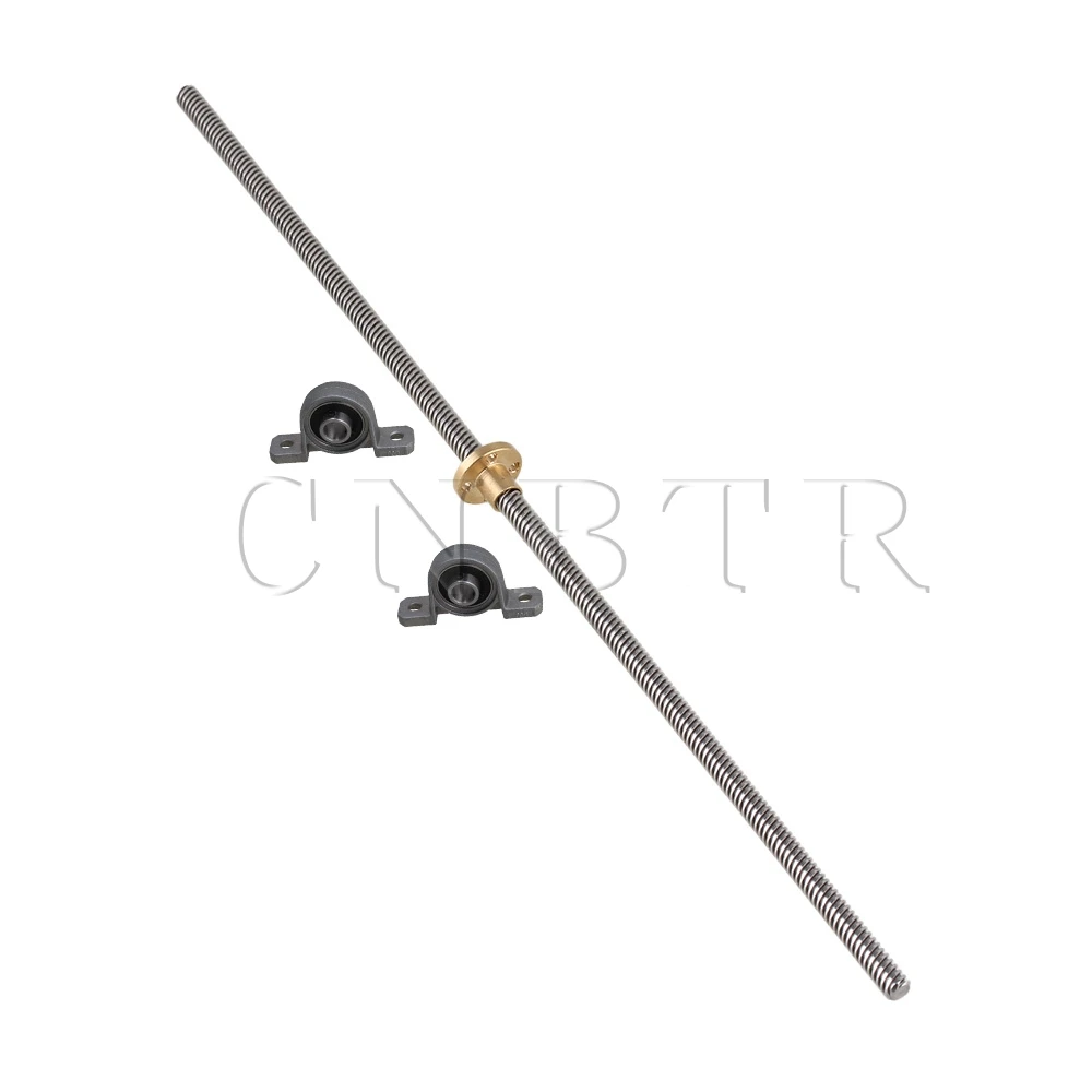 

CNBTR Horizontal 8mm 400mm Length Lead Screw Rod Bearing Pillow Block Set
