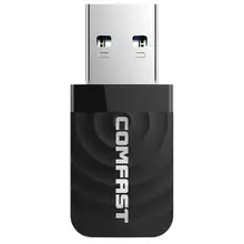 COMFAST CF-812AC Mini USB 3.0 Wireless Network Card 1300Mbps Ethernet WiFi Dongle Adapter Receiver 802.11 b/g/n 5.8/2.4GHz Dual