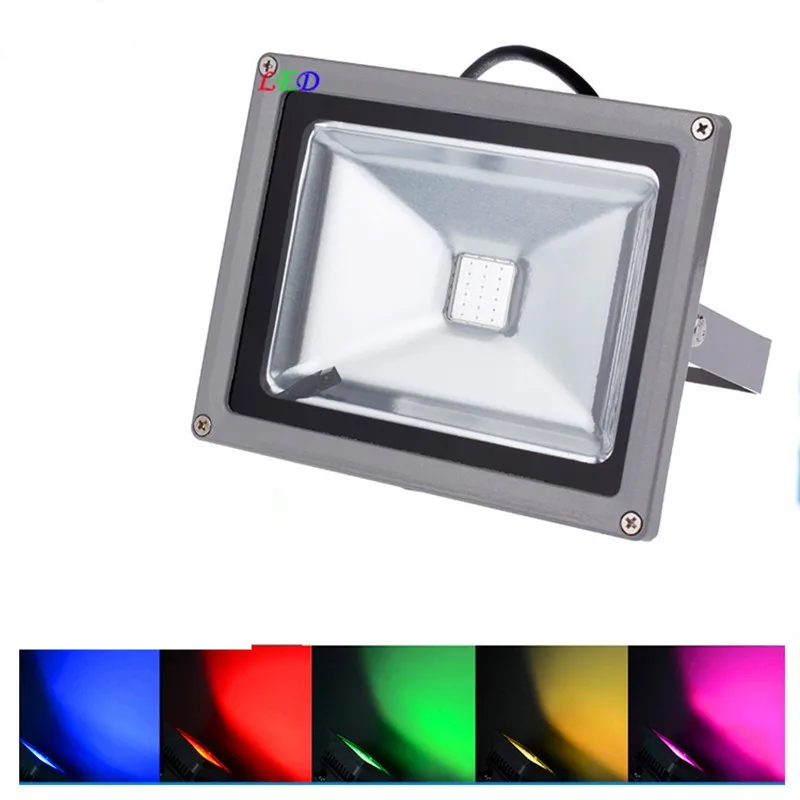 12 V Светодиодный прожектор RGB 20 W 30 W 50 W IP65 Водонепроницаемый 24 В постоянного тока Светодиодный прожектор Refletor светодиодный пятно света для