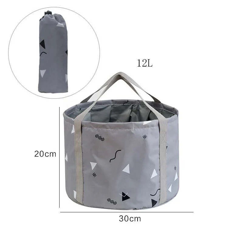 Портативный Открытый Путешествия складной кемпинг умывальник ведро чаша раковина мойка мешок ведро воды 12L