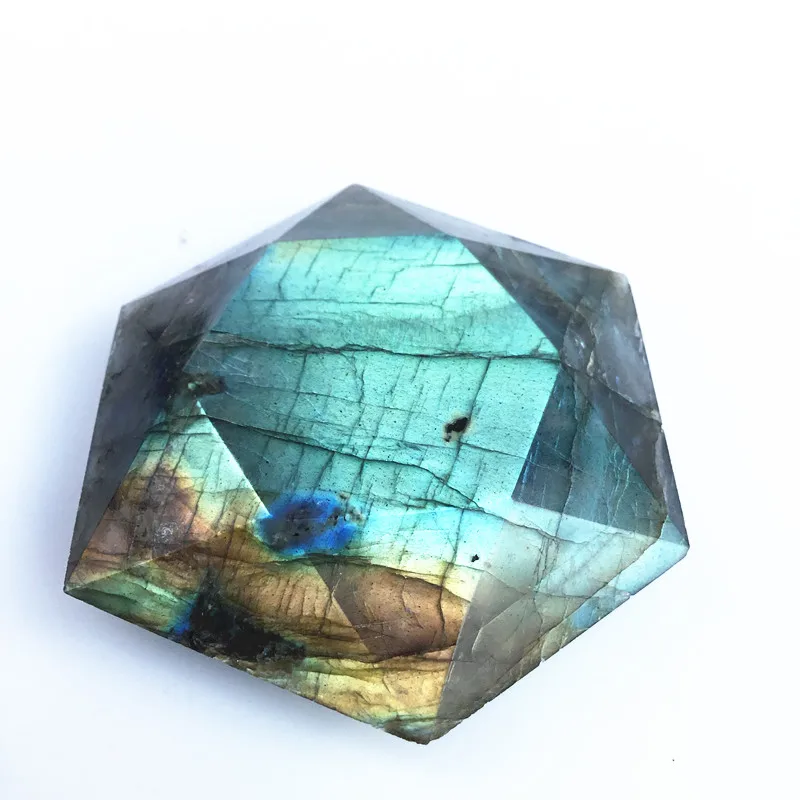 Природный лабрадорит с резьбой в виде звезды of David Rock crystal религиозное Исцеление