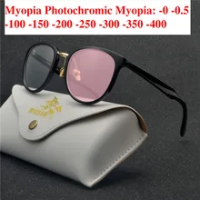 MINCL Горячие круглые солнцезащитные очки для близорукости Готовые мужские и женские оправа для очков от близорукости солнцезащитные фотохромные солнцезащитные очки близорукость очки NX