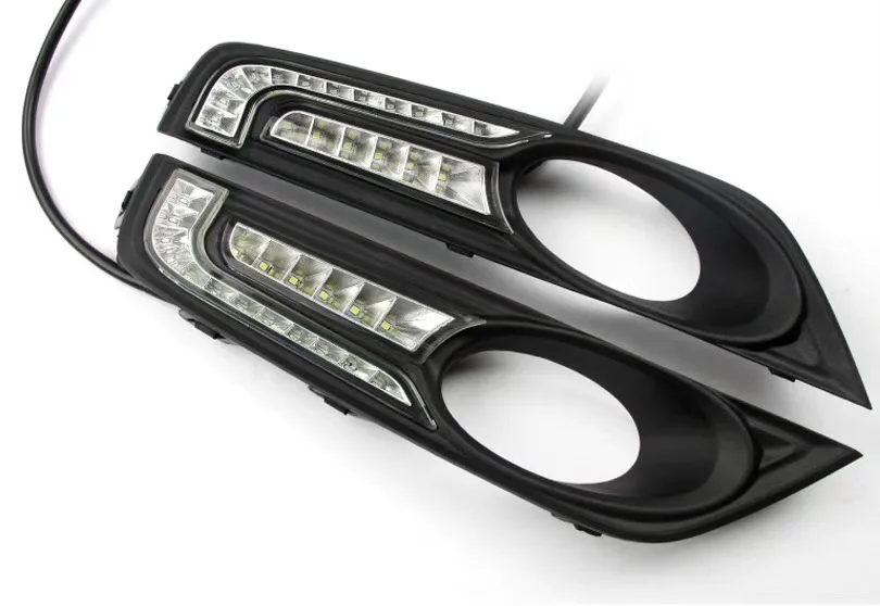 Eosuns СИД DRL дневного света фары с желтыми поворотник для Honda XRV