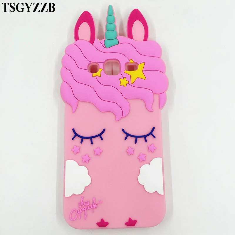 

For Samsung Galaxy J1 J3 J5 J7 2015 2016 2017 J2 Prime Unicorn Phone Case Cute Cartoon Eyelashes Horse Soft Back Cover Girl Case