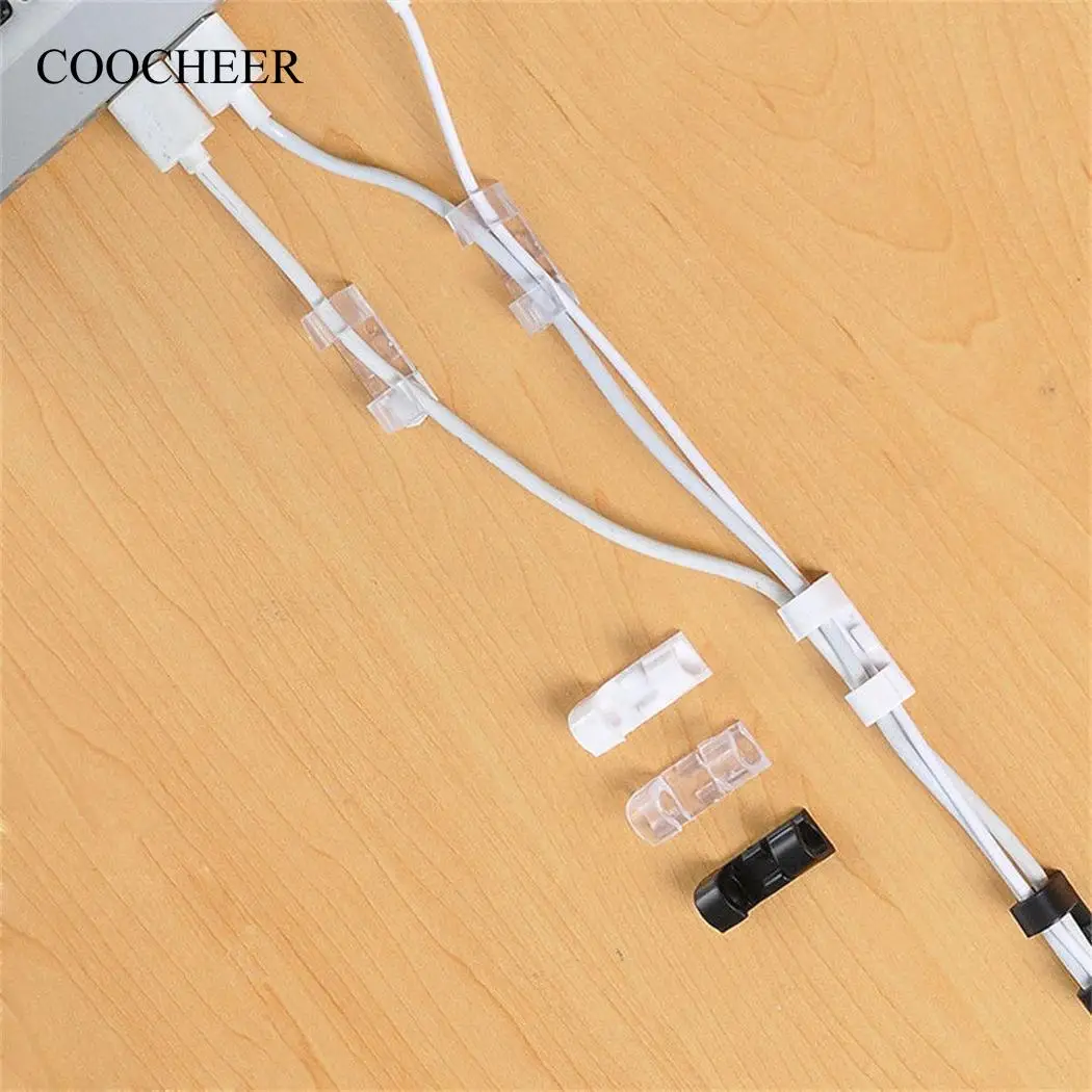 

Tidy Cable Clip Holder Organizer Desk Self-Adhesive Wire Cord Cable Management