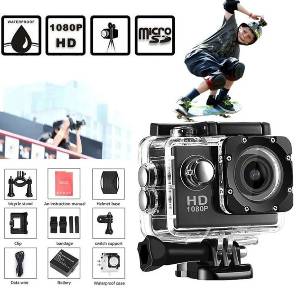 G22 1080P HD съемка Водонепроницаемая цифровая видеокамера COMS сенсор Широкоугольный объектив Прямая поставка