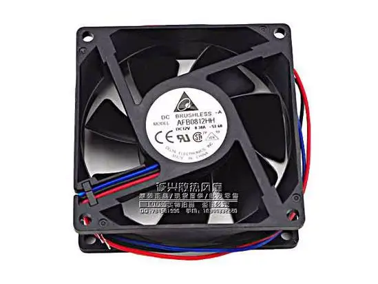 

Delta Electronics AFB0812HH SE60 DC 12V 0.30A 80x80x25mm 3-wire Server Cooling Fan