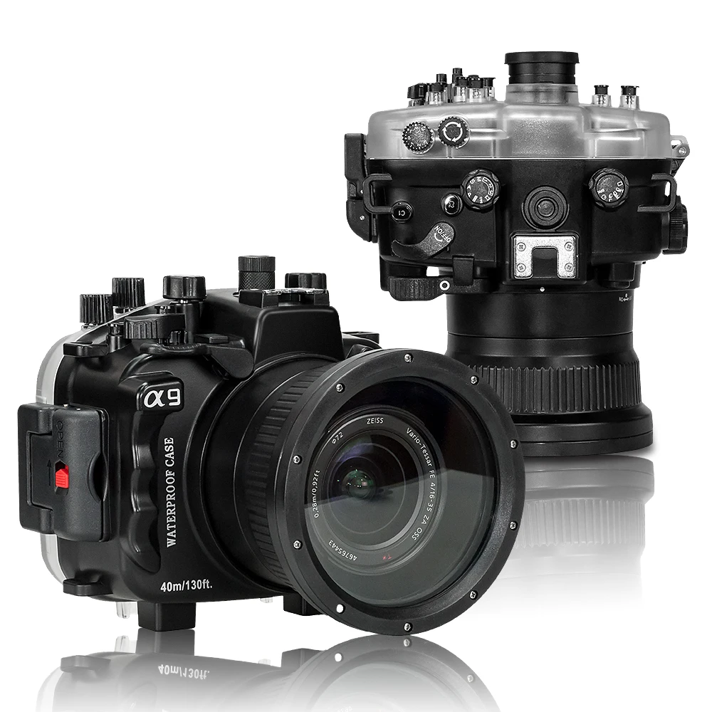 For Sony A9 Camera Waterproof Housing Case Underwater 40m All Function Photography Lens Tube Replaceable Protective Box Device
