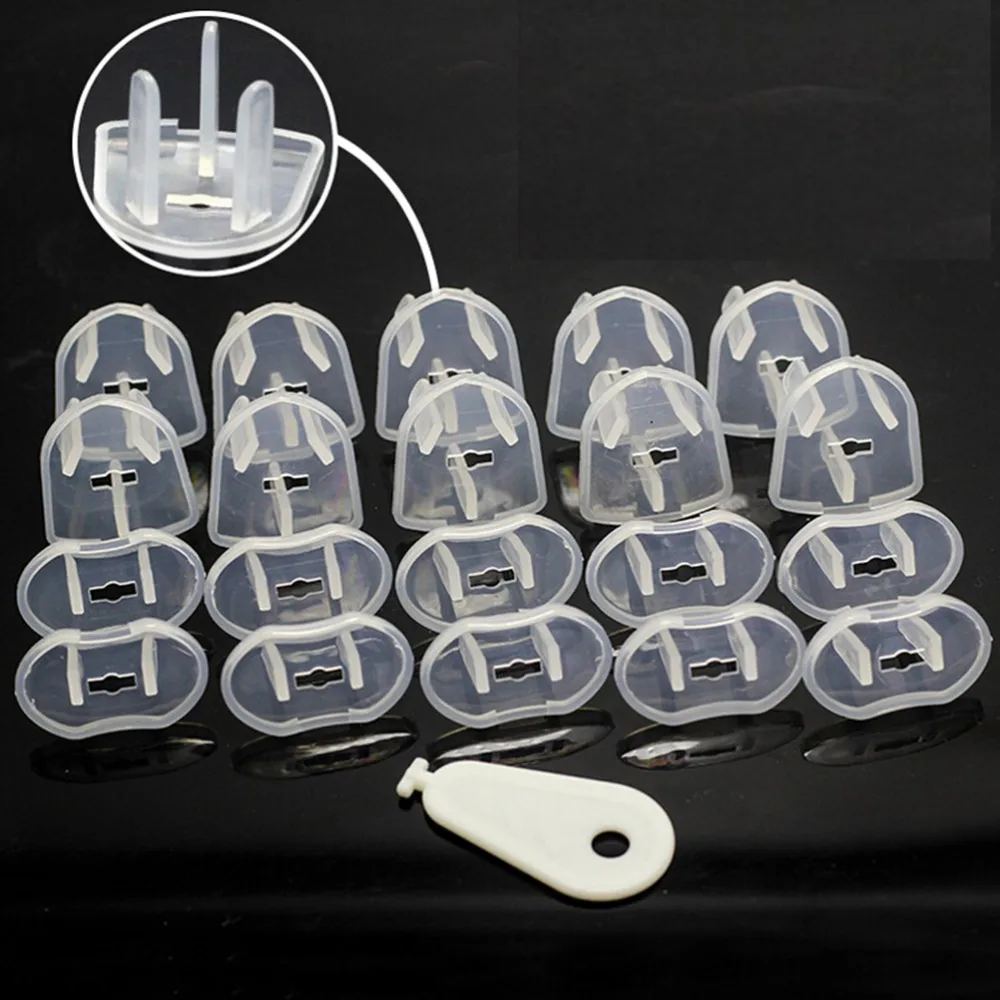 

12Pcs new Child Electric Socket Outlet Plug Two Phase Safe Lock Cover for Baby Kids Safety and Plug Three Safety Electrical Lock