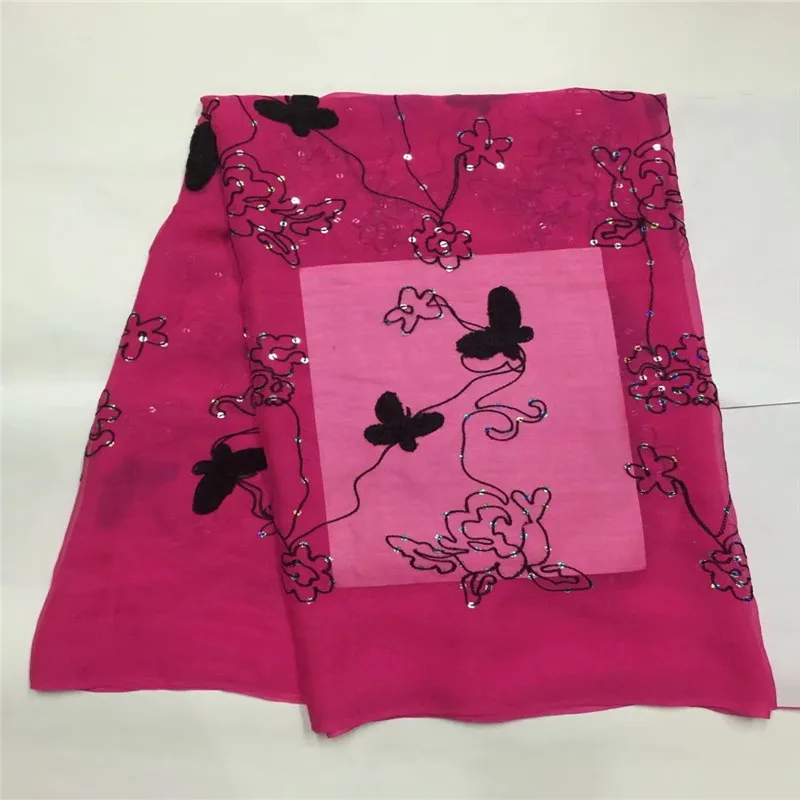 

Europe Fashion 100% Pure Mulberry Silk Fabric silk fabric printed For Soft Scarf Dress Sewing materials !lxe051405