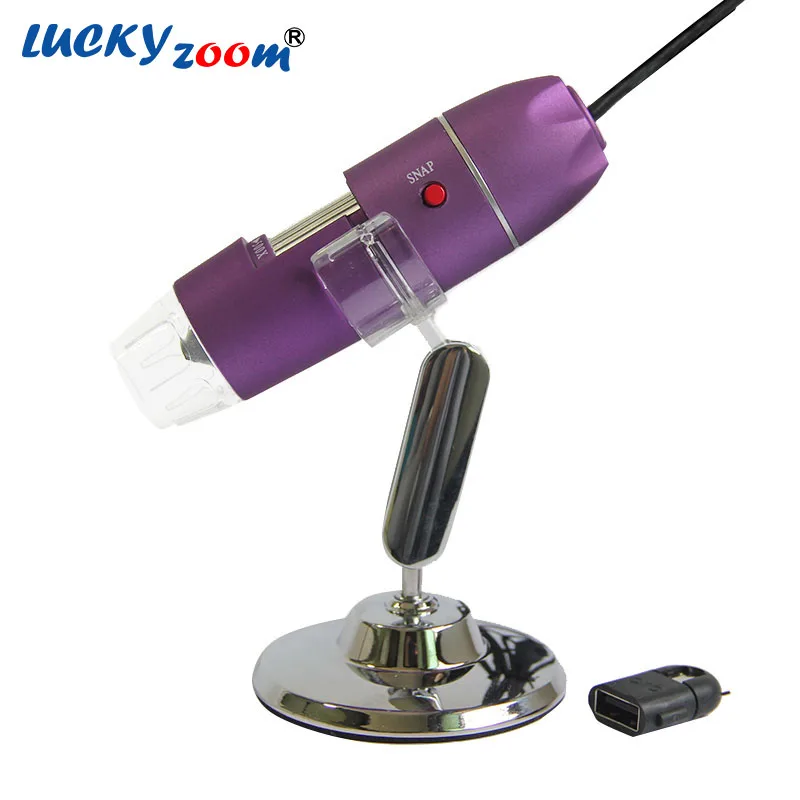 

New Arrival 50X-500X USB Digital Microscope Skin Hair Follicle Scalp Detector Purple microscopio Support OTG Free Shipping