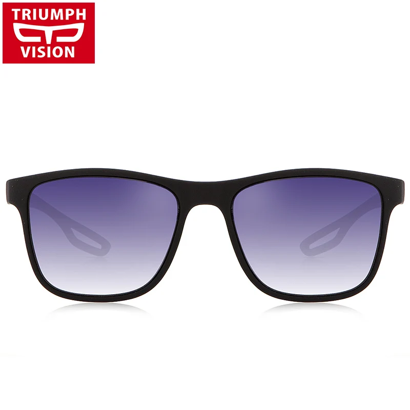 Солнцезащитные очки TRIUMPH VISION UV400 Мужские квадратные градиентные темные чёрные
