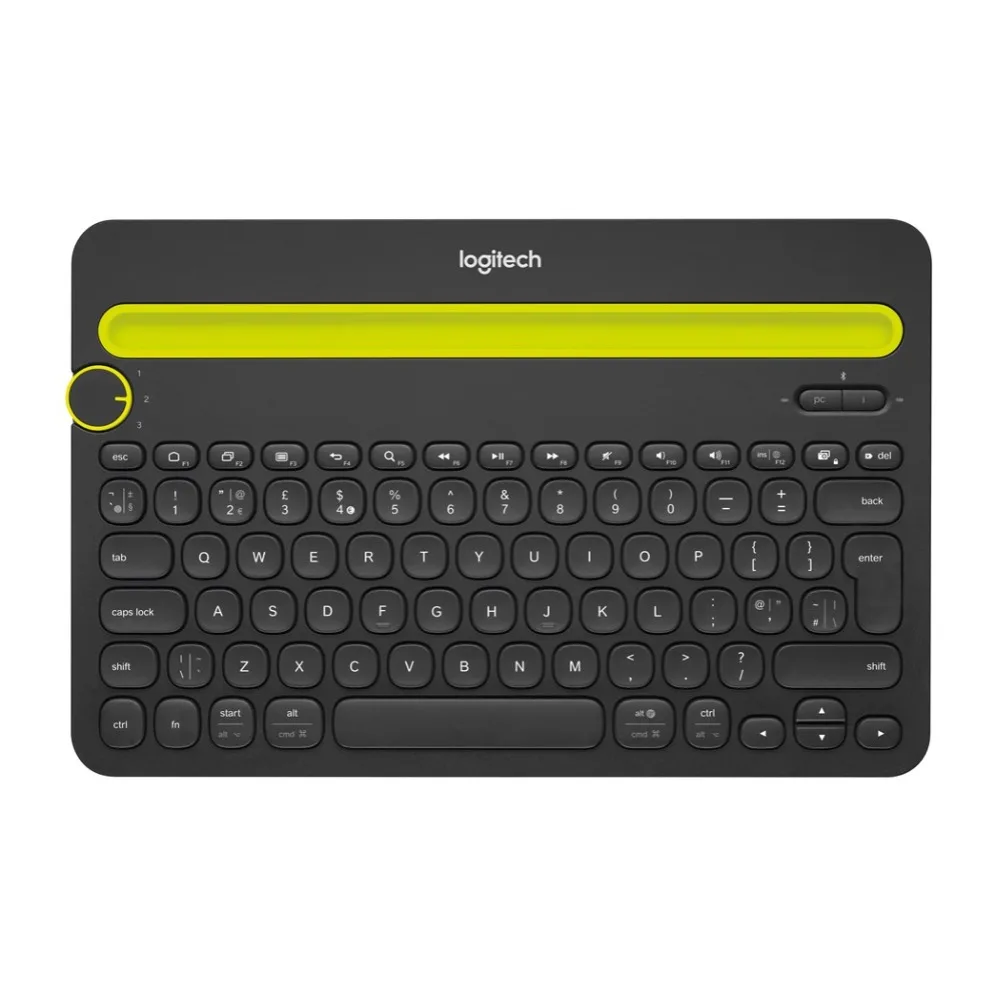 

Logitech K480 10 m Bluetooth 2.4GHz Amarillo Universal QWERTY Internacional de EE.UU. Android 3.2 4.0 Android 4.1 4.2 teclado