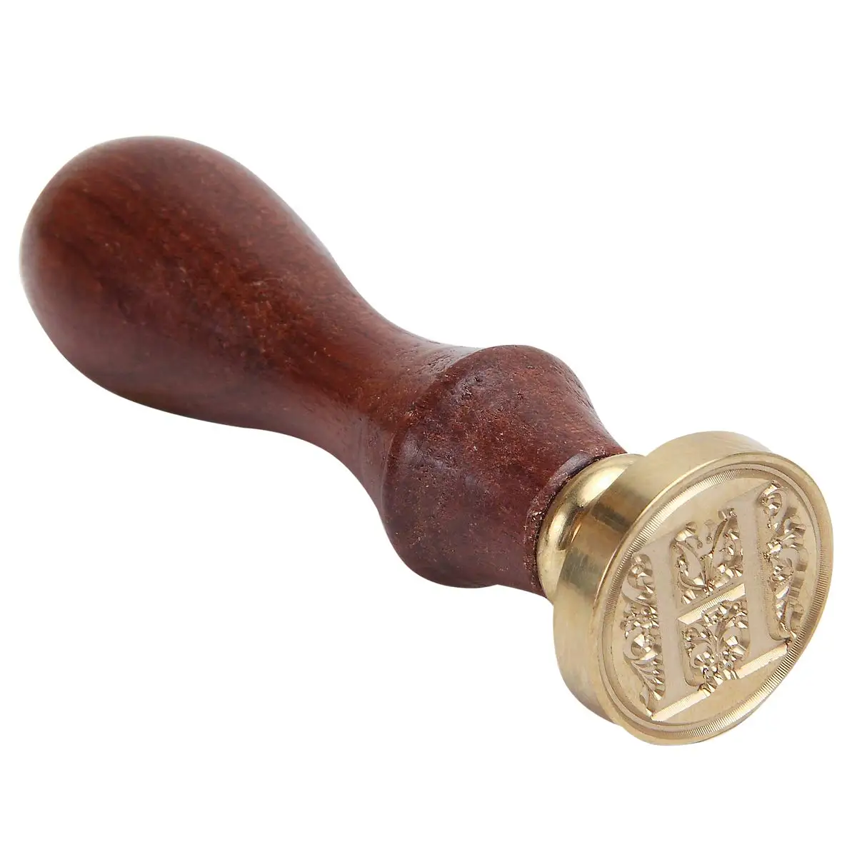  26 Letter Pattern Retro Sealing Wax Set DIY Paper Envelope Decoration Delicate Cuprum Stamps Wood H - 32972007463