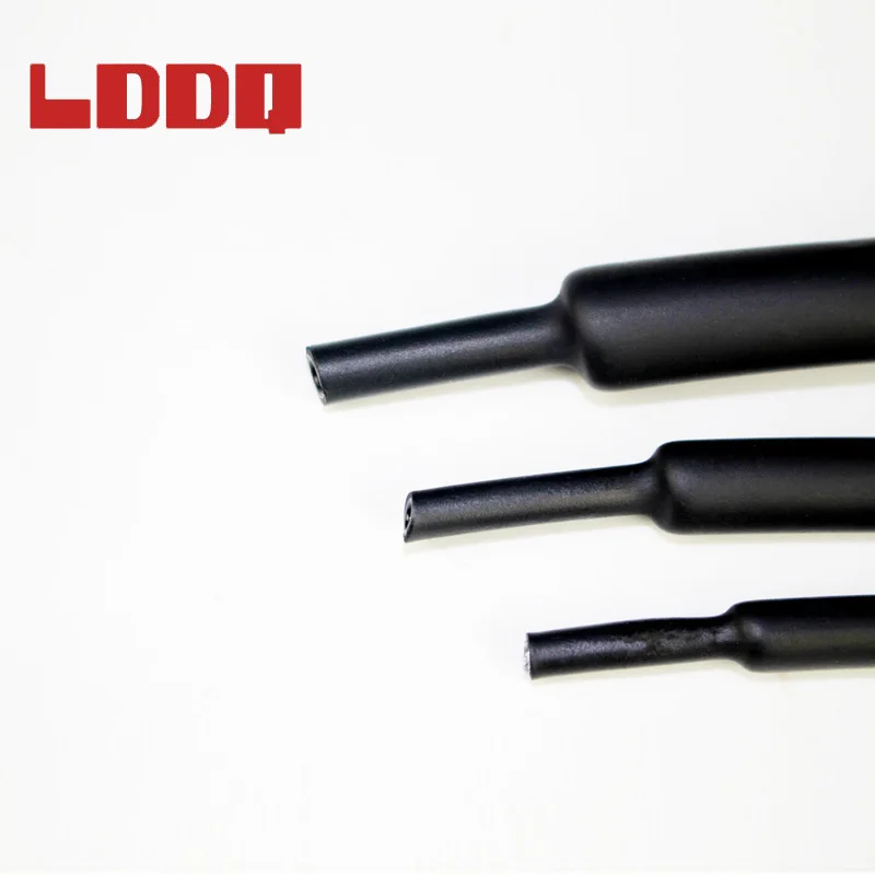 LDDQ 100 см термоусадочная трубка черный клей подкладка труб соотношение 3:1
