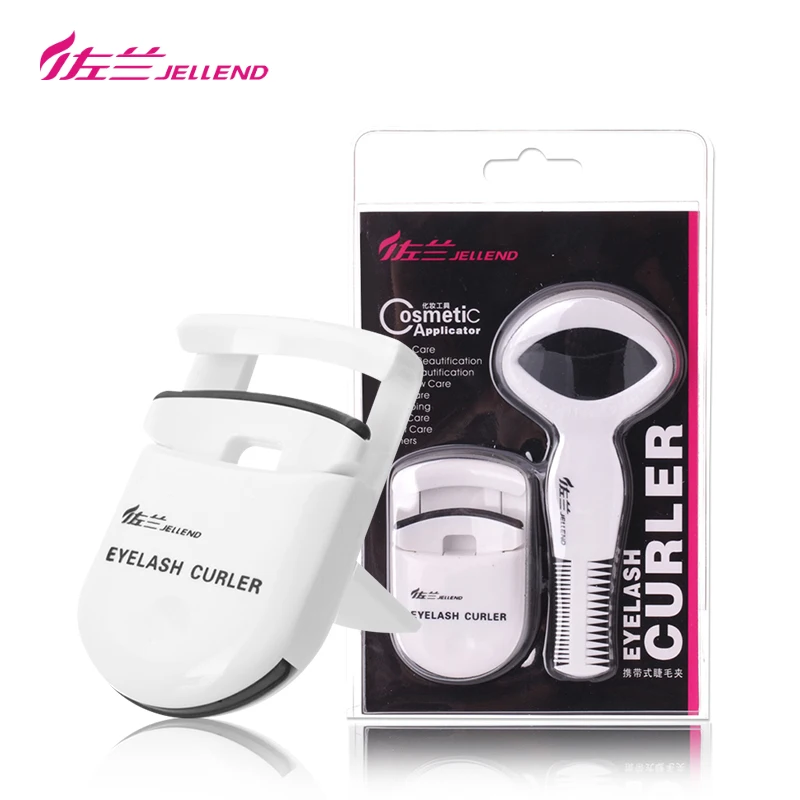 

Portable Mini Eyelash Curler Eyelash Mascara Applicator Guide Guard Set Eyelashes Card and Curling Device Makeup Tool by Jellend