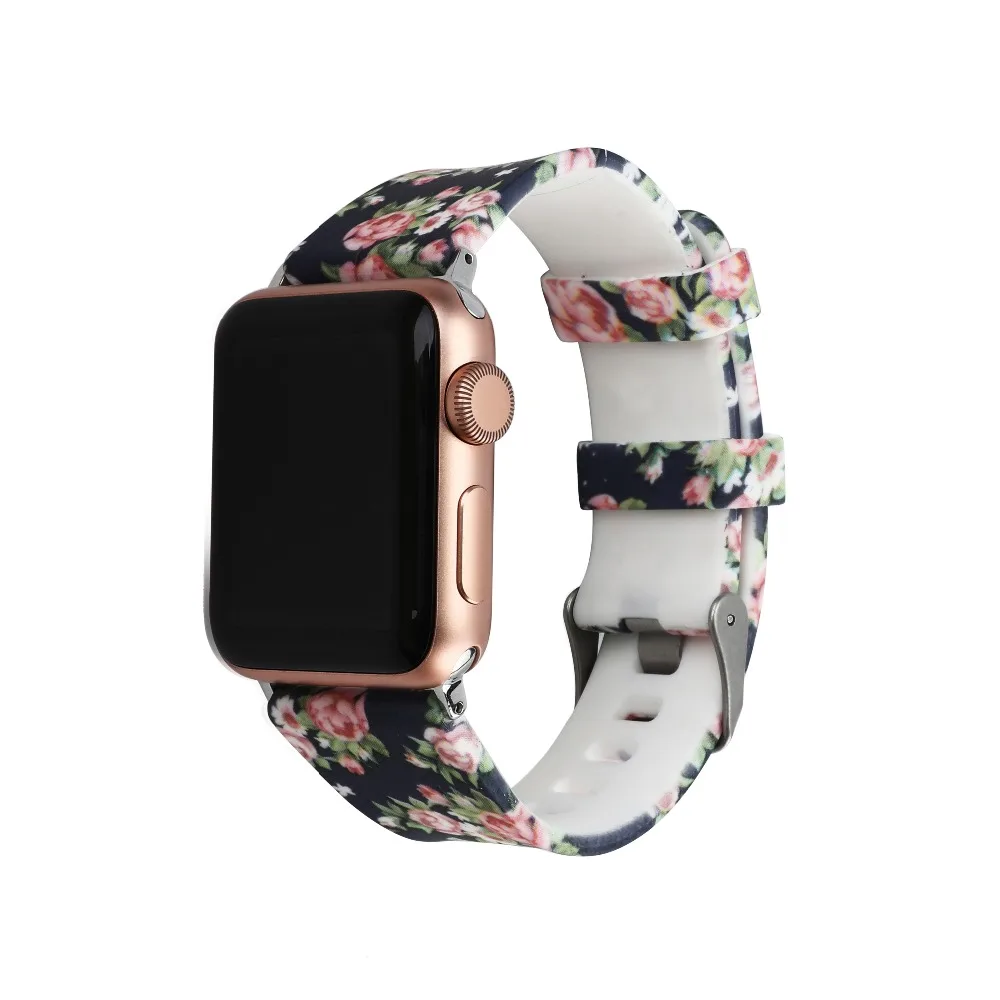 Спортивный ремешок для Apple Watch 42 мм 38 Iwatch series 3 2 1 силиконовый браслет часов с