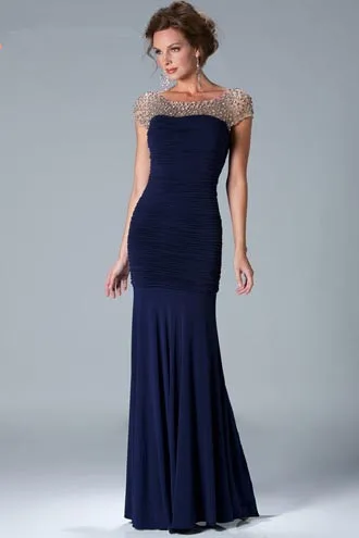 midnight blue evening dress