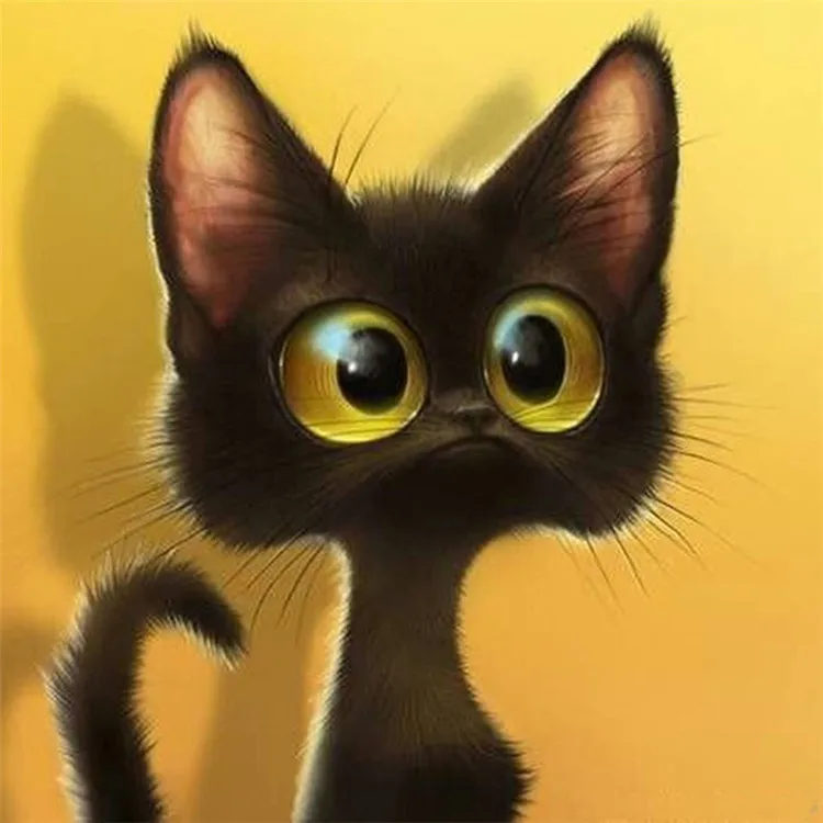 

DIY 5D Diamond Mosaic Cartoon Cat Handmade Diamond Painting Cross Stitch Kits Diamond Embroidery Patterns Arts Home Decoration
