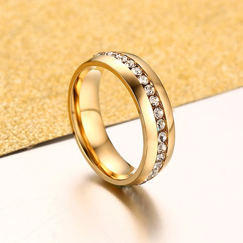 Beiliwol обручальные кольца для влюбленных женские ювелирные изделия CZ титановая сталь гладкие золотые обручальные кольца для пар мужские обещания гравировки