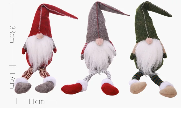 1 шт. рождественские украшения безликие Куклы подвеска с Санта-Клаусом украшения окна
