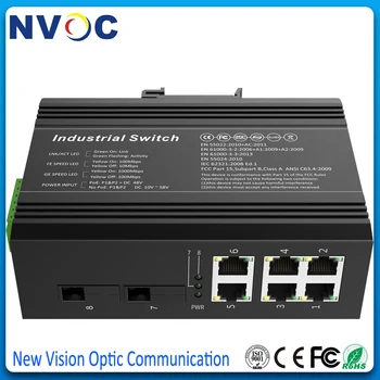 

1000M 2 Single SM Fiber+10/100/1000M 6Port RJ45,Single Mode,20KM,SC,1310/1550,1000M Unmanaged Industrial Ethernet Fiber Switch