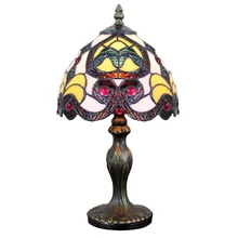 Настольные лампы ручной работы викторианская Тиффани витражный оттенок Настольный светильник Средиземноморский Морской стиль спальня