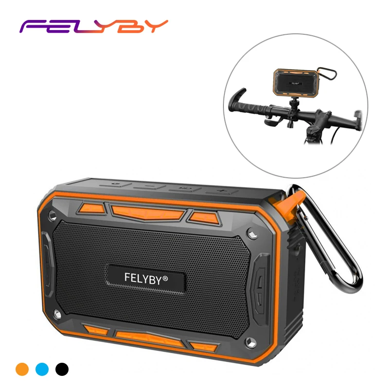 

Portable Waterproof Bluetooth 3.0 Speaker Rugged Wireless For Outdoor/Shower with Built-in Microphone & Suction Cup & Snap Hook