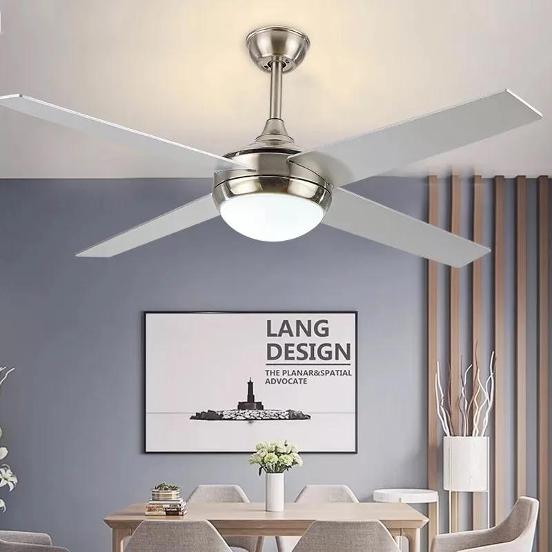 Us 192 0 20 Off Led42 Inch Nordic Retro Ceiling Fan Light Bedroom Home 1 6 Gear Fan With Light Integrated Ac110v 220v Mute With Remote Control In
