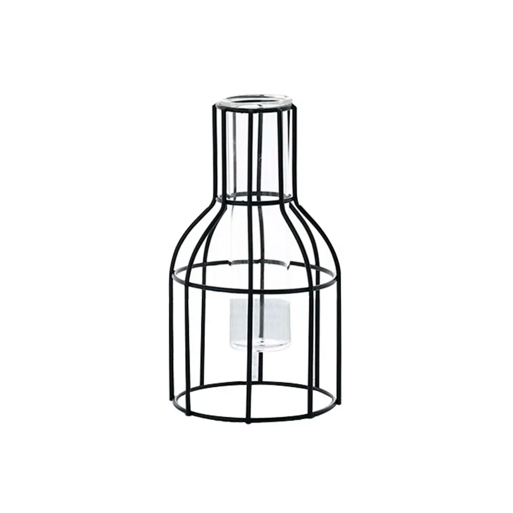 Железная плантаторная пробирка прозрачное стекло гидропонная Геометрическая Цветочная подставка для вазы Украшение дома орнамент - Цвет: C