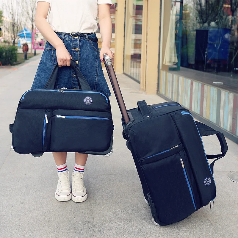 

Multifunction travel bag,Carry-on luggage,Nylon trolley case,Travel boarding Box,Large-capacity totes,One-way wheeled suitcase