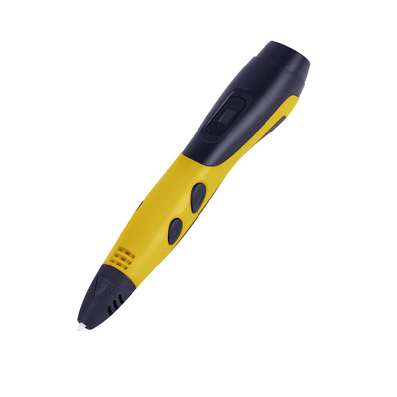 3D Pen Yellow 3D ручки ABS PLA нити DIY 3D чертежная ручка с ЖК-дисплеем 3D по индивидуальным заказам с 5V 2A адаптер творческий подарок для детей - Цвет: 3D Pen Yellow