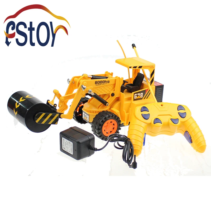

Engineering 5CH Wireless Control truck Simulation Road Roller 4 wheel Steamroller Truck Roller Electronic toys