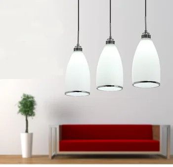 

3 heads lamps Modern pendant lights dining lamp Restaurant glass lamp white glass hone lighting pendant lamps za FG463