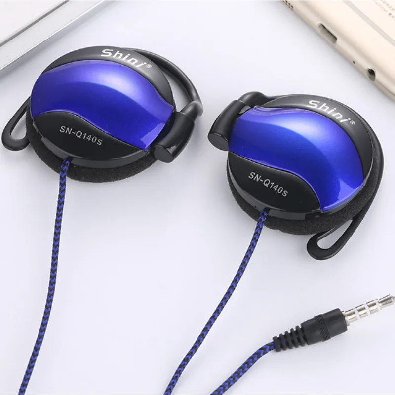 Наушники с шумоподавлением супер бас наушники крючок Музыкальная гарнитура с микрофоном для Xiaomi Ipod Mp3 плеер Компьютер смартфон - Цвет: Blue Headphone