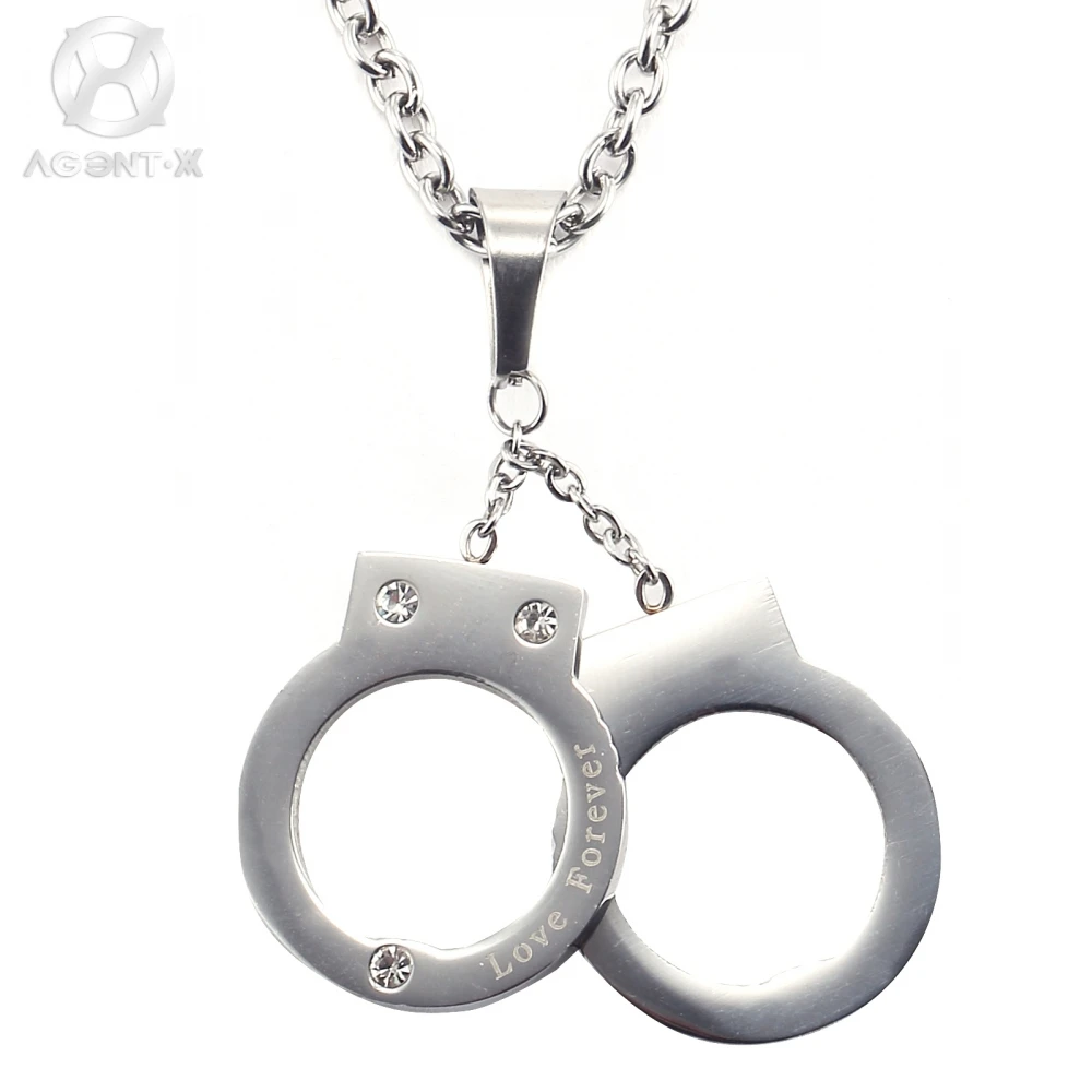 Les Bijoux agentx серии серебряные мужские Нержавеющая сталь любовь навсегда наручники
