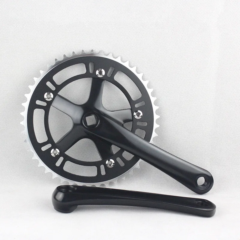 

2017 MTB Road Bike Crankset Single Speed Chainring Crank Set Chainwheel Sprocket Fixed Gear CNC 48T Aluminum Bicycle Crank