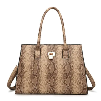 

TTOU Lady Serpentine Tote Bags Women Fashion Pu Handbag Female Large Shoulder Bag Luxury Messenger Bags